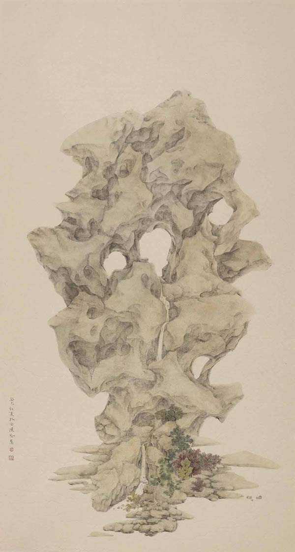 《石上山水之秋山丹林》172cm×93cm 2013年